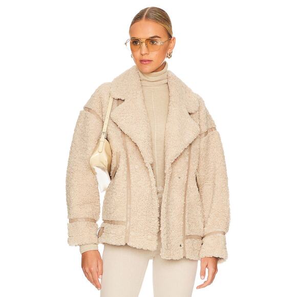 New NWT Lamarque Badu Teddy Jacket in Beige - Picture 1 of 8